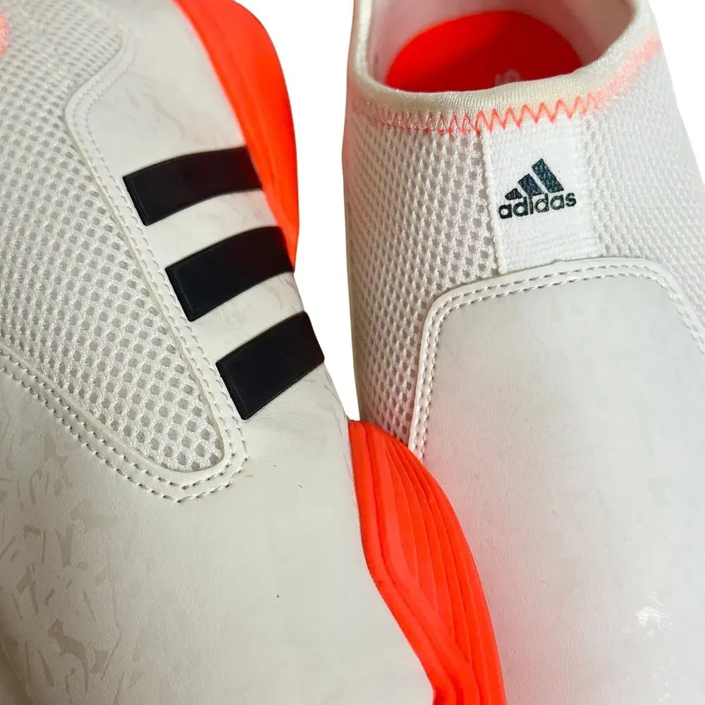 Adidas The Contestant Taekwondo Shoes Neon Orange White Size 11 Mens Slip On MMA